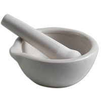 Ступка с пестиком фарфоровая